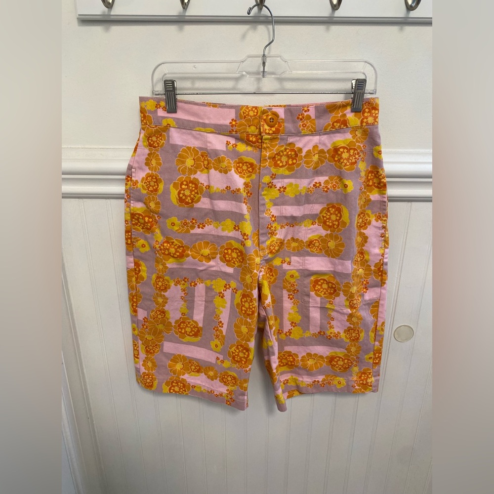Free People Pink and Orange Floral Women's Shorts